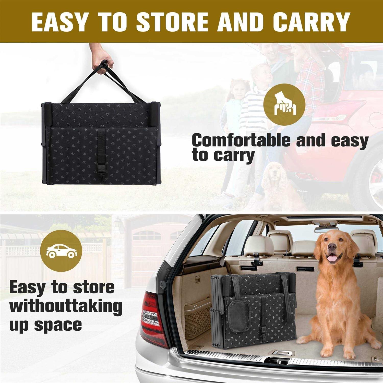 Dog Stairs for Car Foldable Dog Ramps for Large Dogs with Non Slip Surface, Portable Dog Steps for Cars and SUV - Nail Gallerys