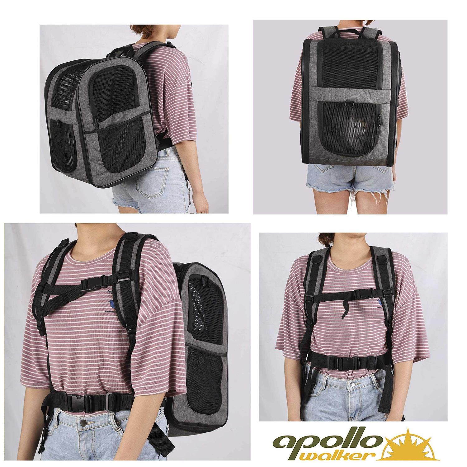 Apollo walker Pet Carrier Backpack for Large/Small Cats and Dogs, Puppies, Safety Features and Cushion Back Support for Travel - Nail Gallerys
