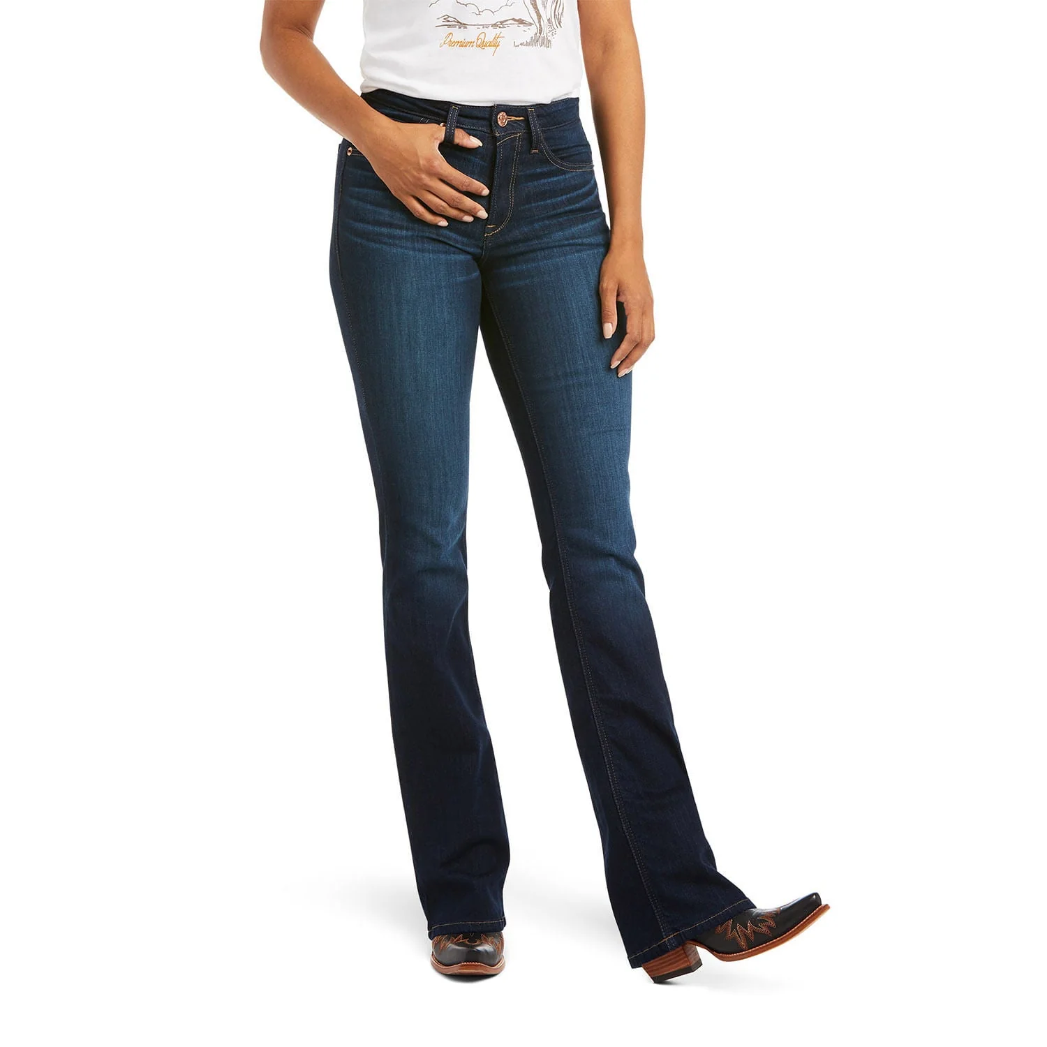 Ariat R.E.A.L. High Rise Ballary Boot Cut Jean - Nail Gallerys