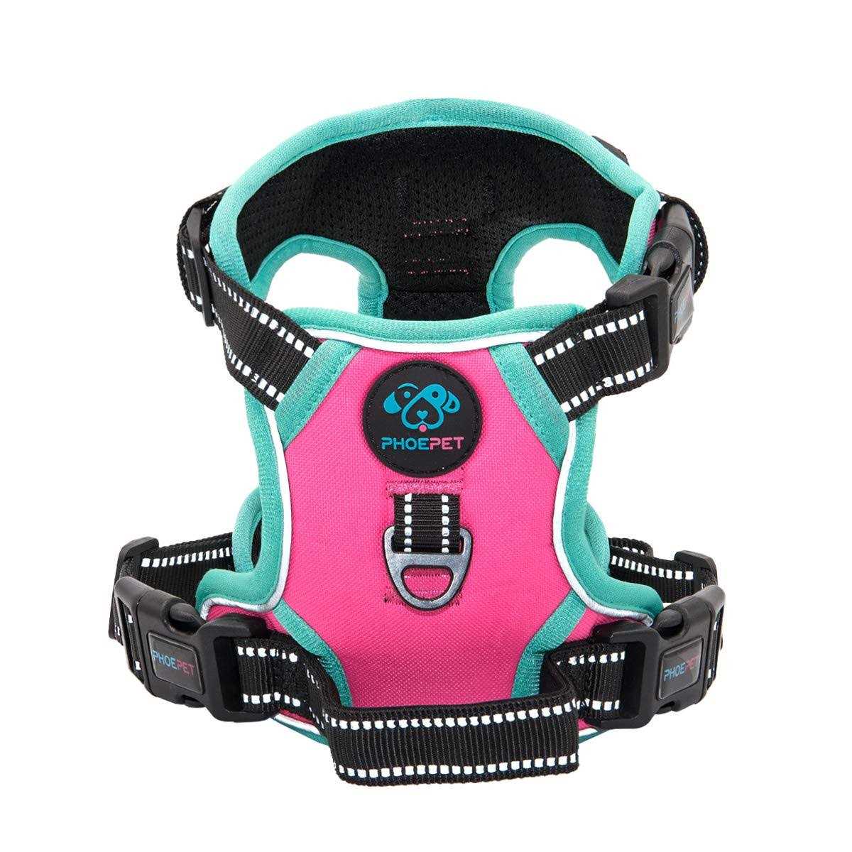 Phoepet No Pull Dog Harness Reflective Front Clip Vest with Handle,Adjustable 2 Metal 3 Buckles - Nail Gallerys