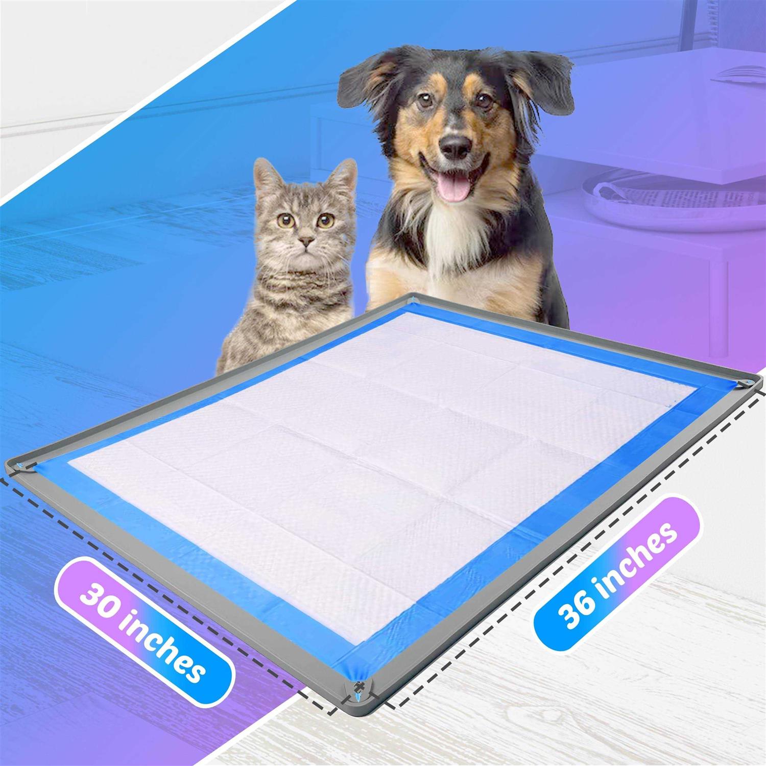 Skywin Puppy Pad Holder Tray No Spill Pee Pad Holder for Dogs Pee Pad Holder Works with Most Training Pads, Easy to Clean and Store - Nail Gallerys