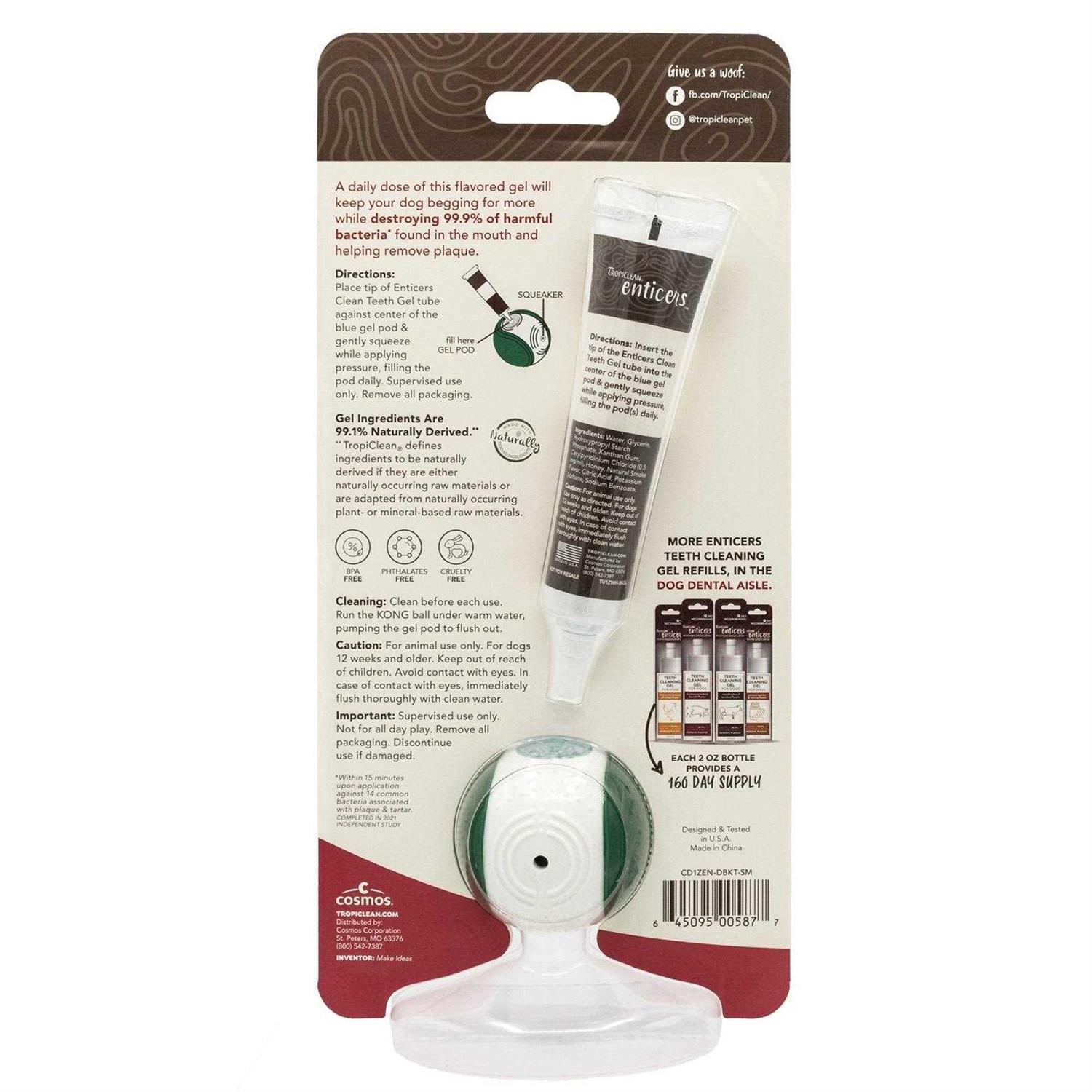 Tropiclean Enticers Teeth Cleaning Gel & Kong Dental Ball Beef Brisket - Nail Gallerys