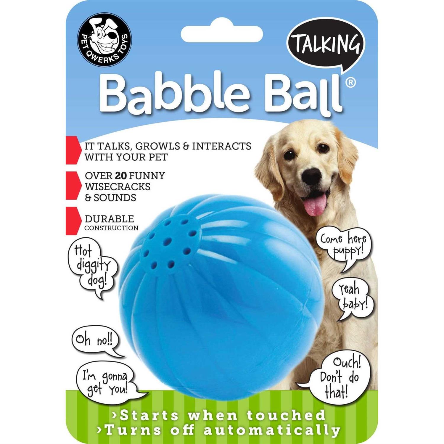 Pet Qwerks Talking Babble Ball Small - Nail Gallerys