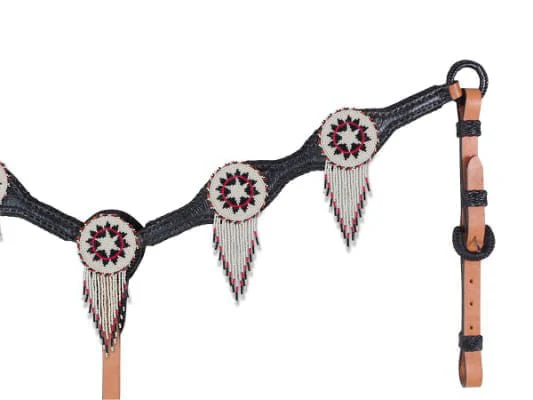 Alamo Saddlery Beaded Concho with Fringe Tack - Nail Gallerys