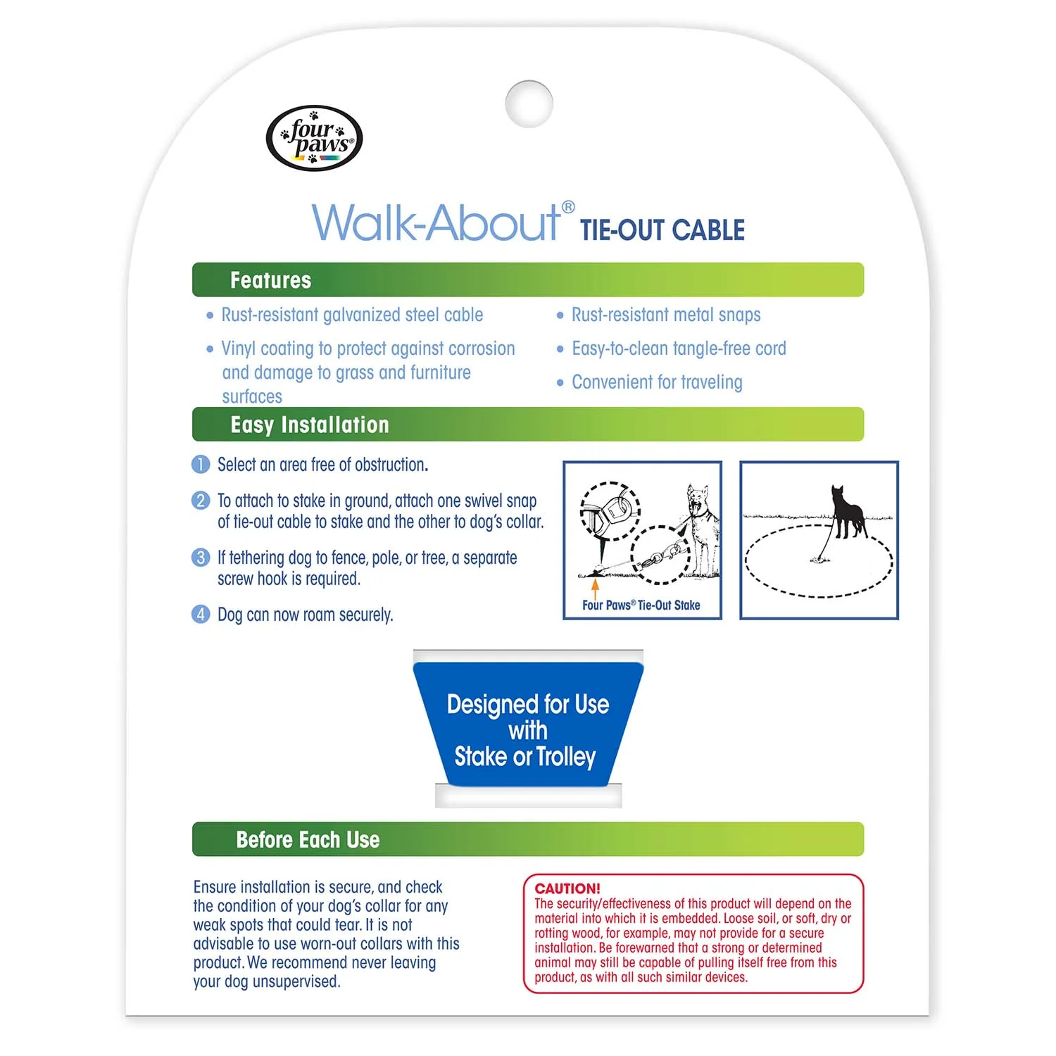 Heavy Weight Dog Tie Out Cable, Silver - Nail Gallerys