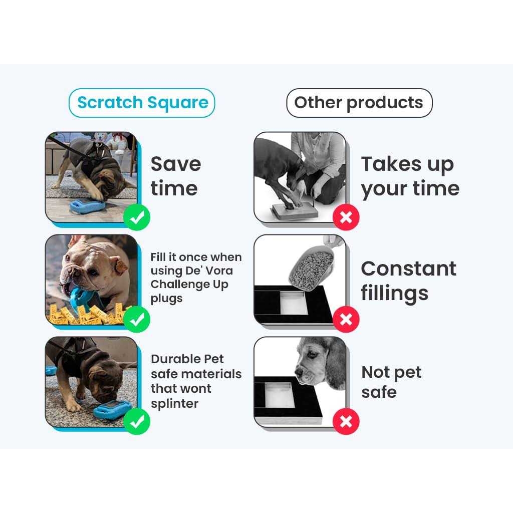 de’ Vora Scratch Square Dog & Cat Grooming Toy - Nail Gallerys