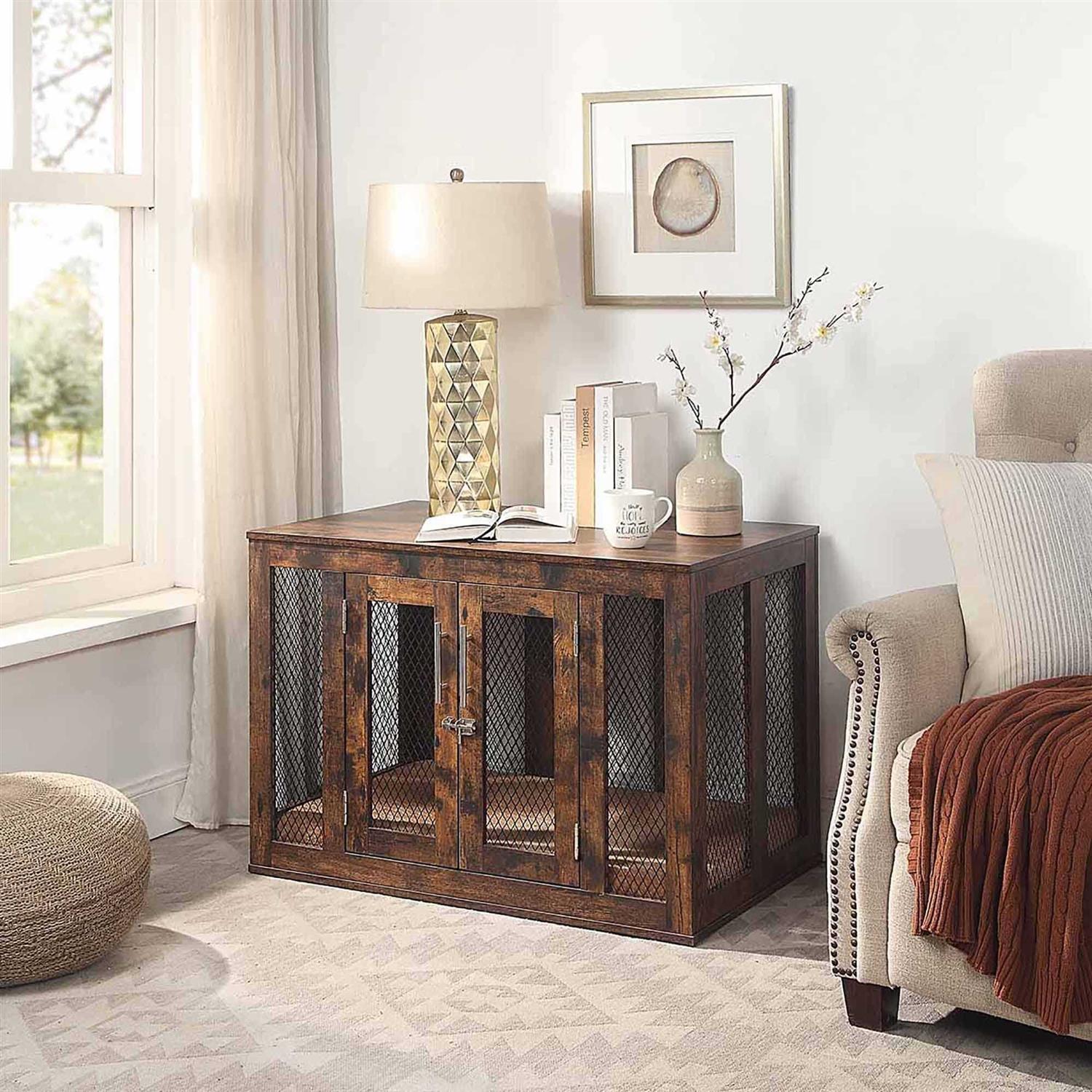 Unipaws Furniture Style Dog Crate with Tray - Nail Gallerys