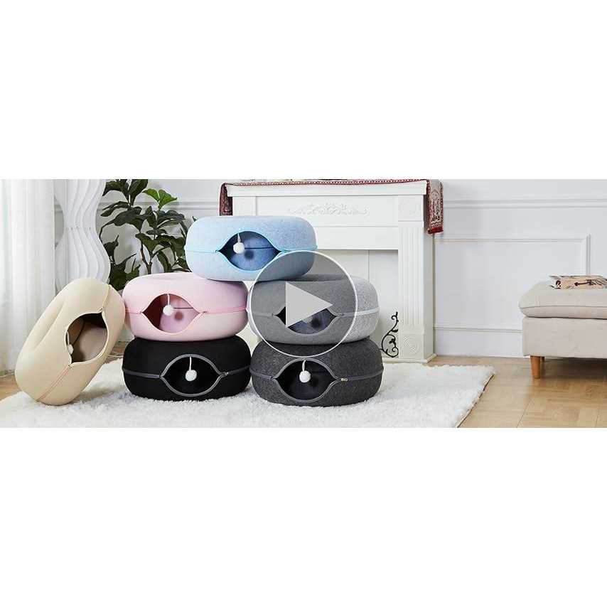 Cat Tunnel Bed, Cat Tunnel, Jia Xi Indoor Cat Hideout, Indoor Cat Tunnel for Cats, Large Indoor Cat Condo and Cat Cave - Nail Gallerys