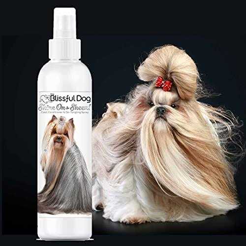 The Blissful Dog Shine-On + Sheen Coat Spray, All Natural, Leave-in Conditioner and Coat Detangler for Your Dog - Nail Gallerys