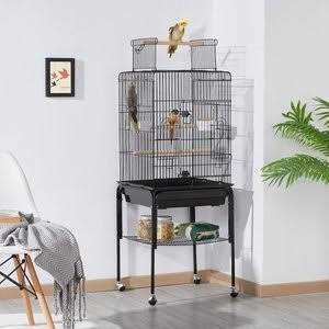 Yaheetech 68.5-in Rolling Bird Cage & Playtop - Nail Gallerys