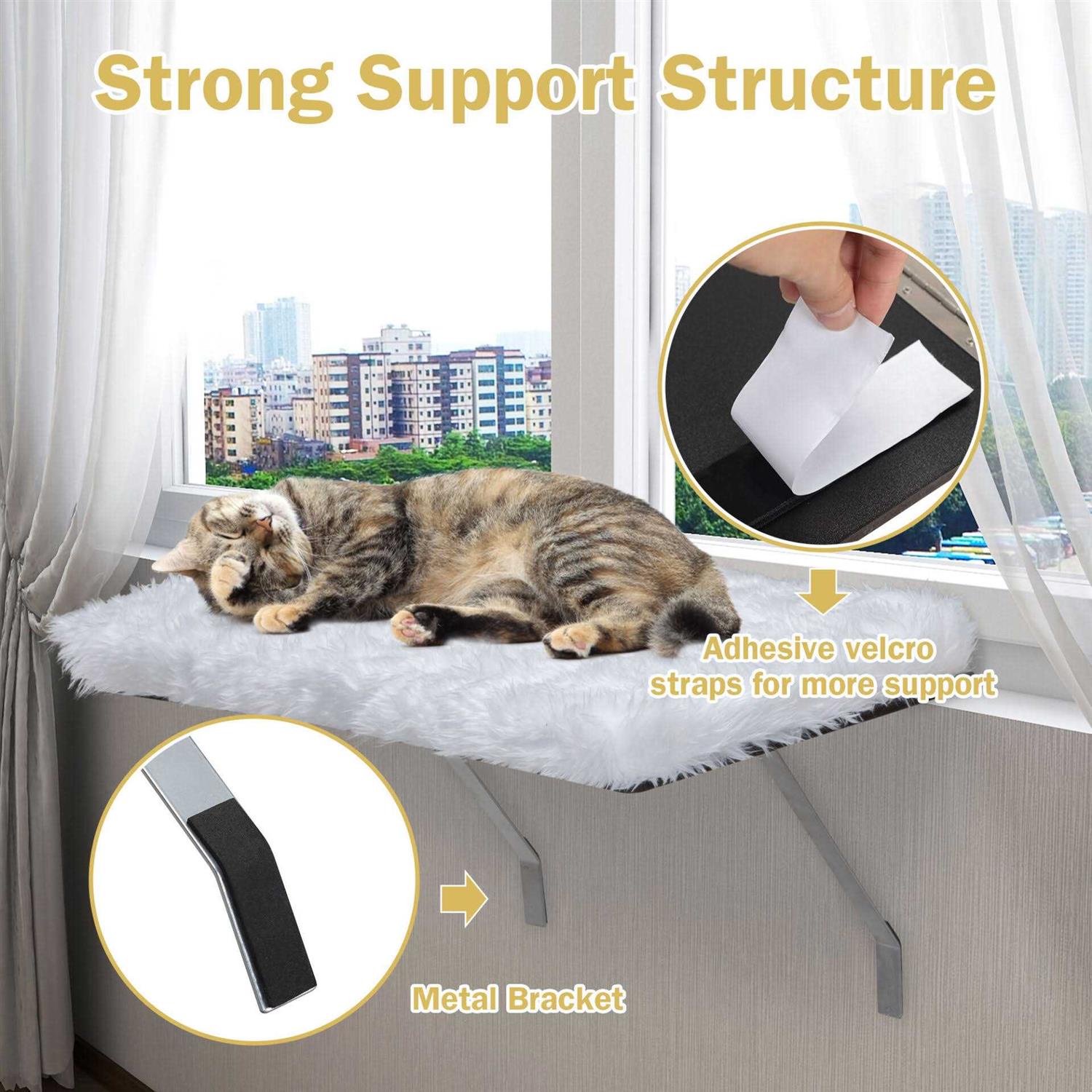 Coziwow Cat Window Perch & Windowsill Bed with Soft Cushion - Nail Gallerys