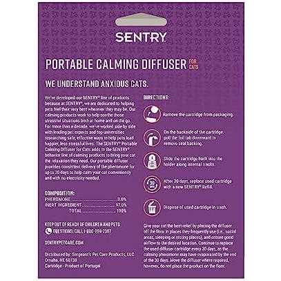 Sentry Behavior Portable Calming Diffuser for Cats, Reduces Stress and Bad Behavior with Calming Pheromones - Nail Gallerys