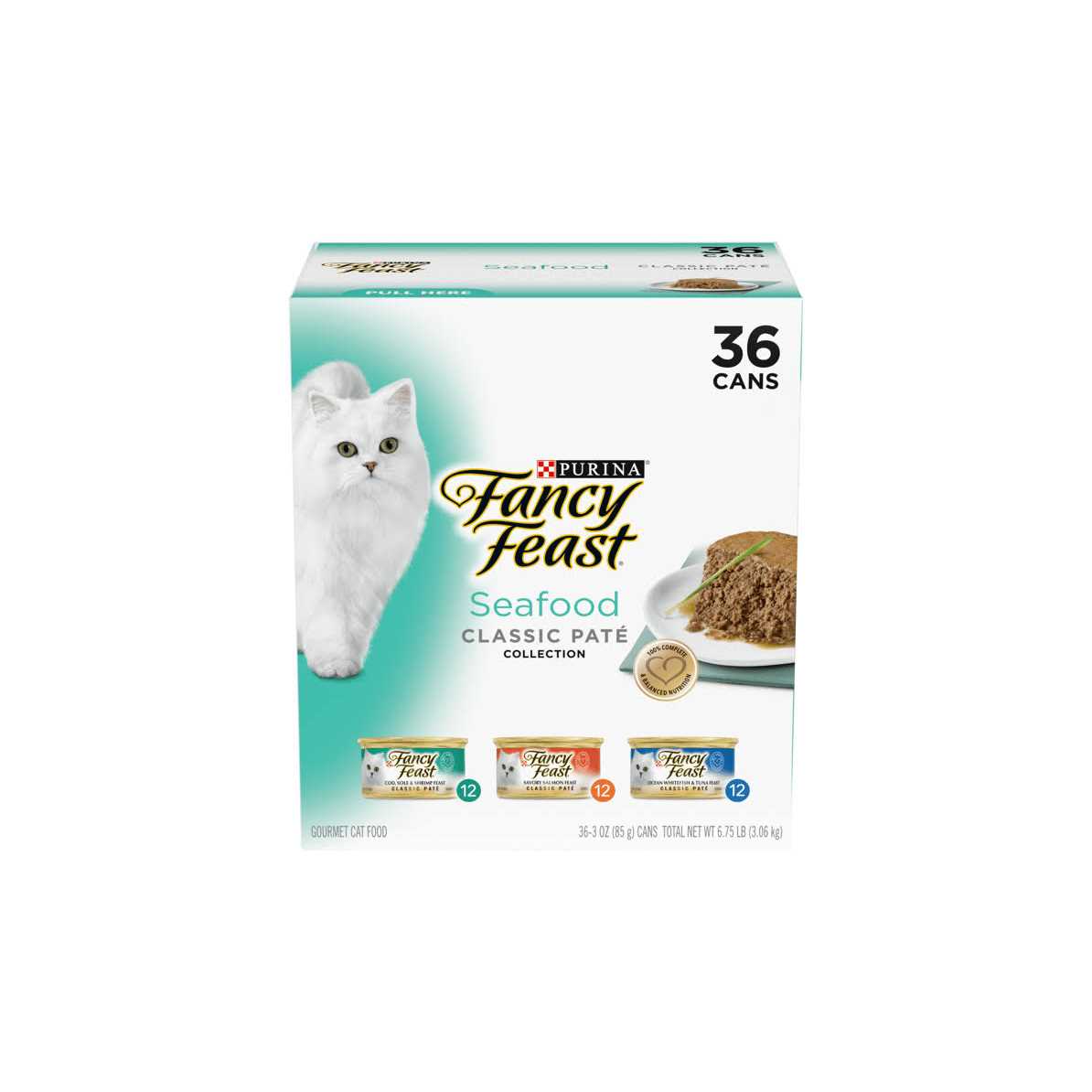 Fancy Feast Seafood Classic Pate Collection Variety Pack Grain-Free Wet Cat Food - Nail Gallerys