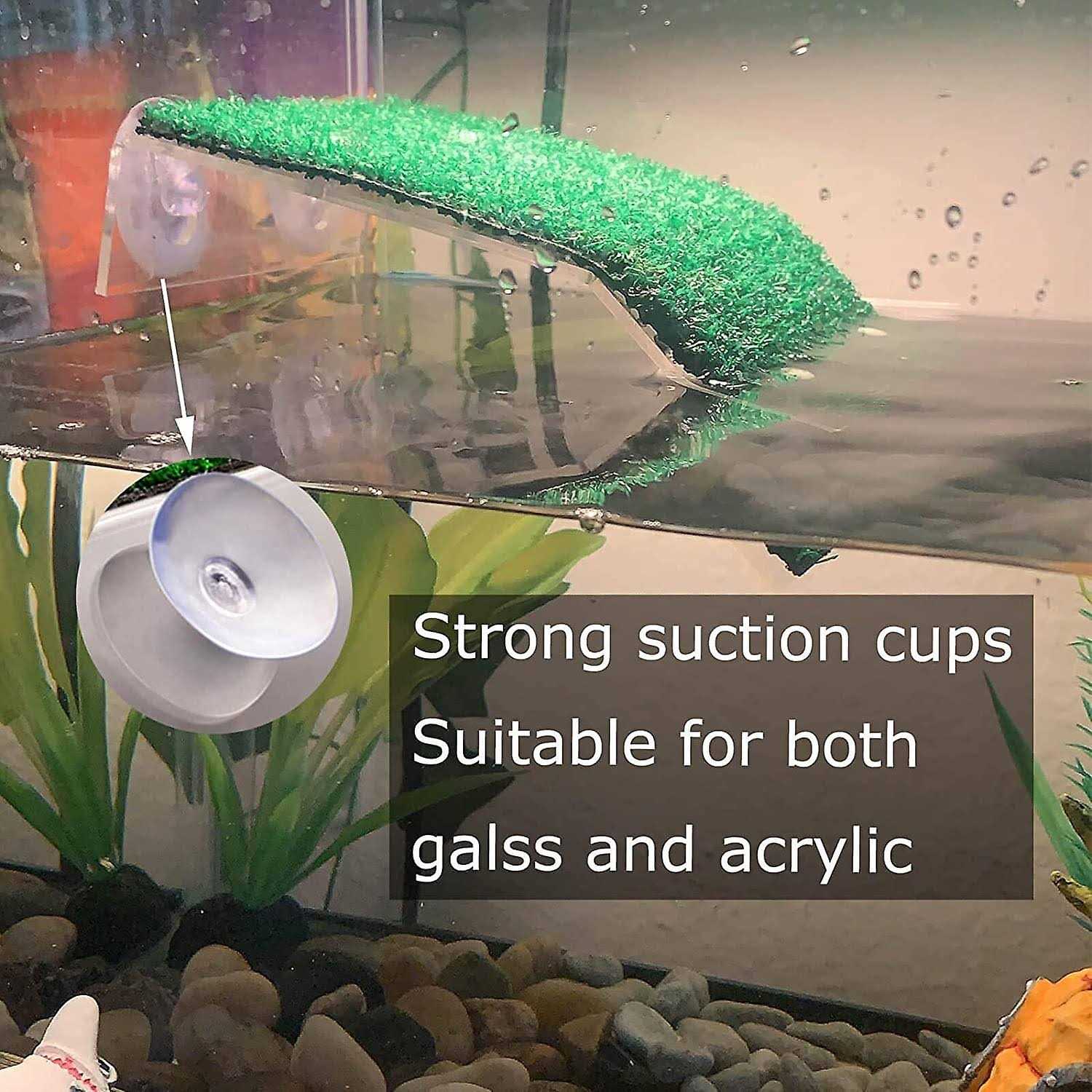 Lawn Turtle Basking Platform Turtle Resting Basking Platform Simulation Grass Turtle Ramp for Turtle Tank - Nail Gallerys