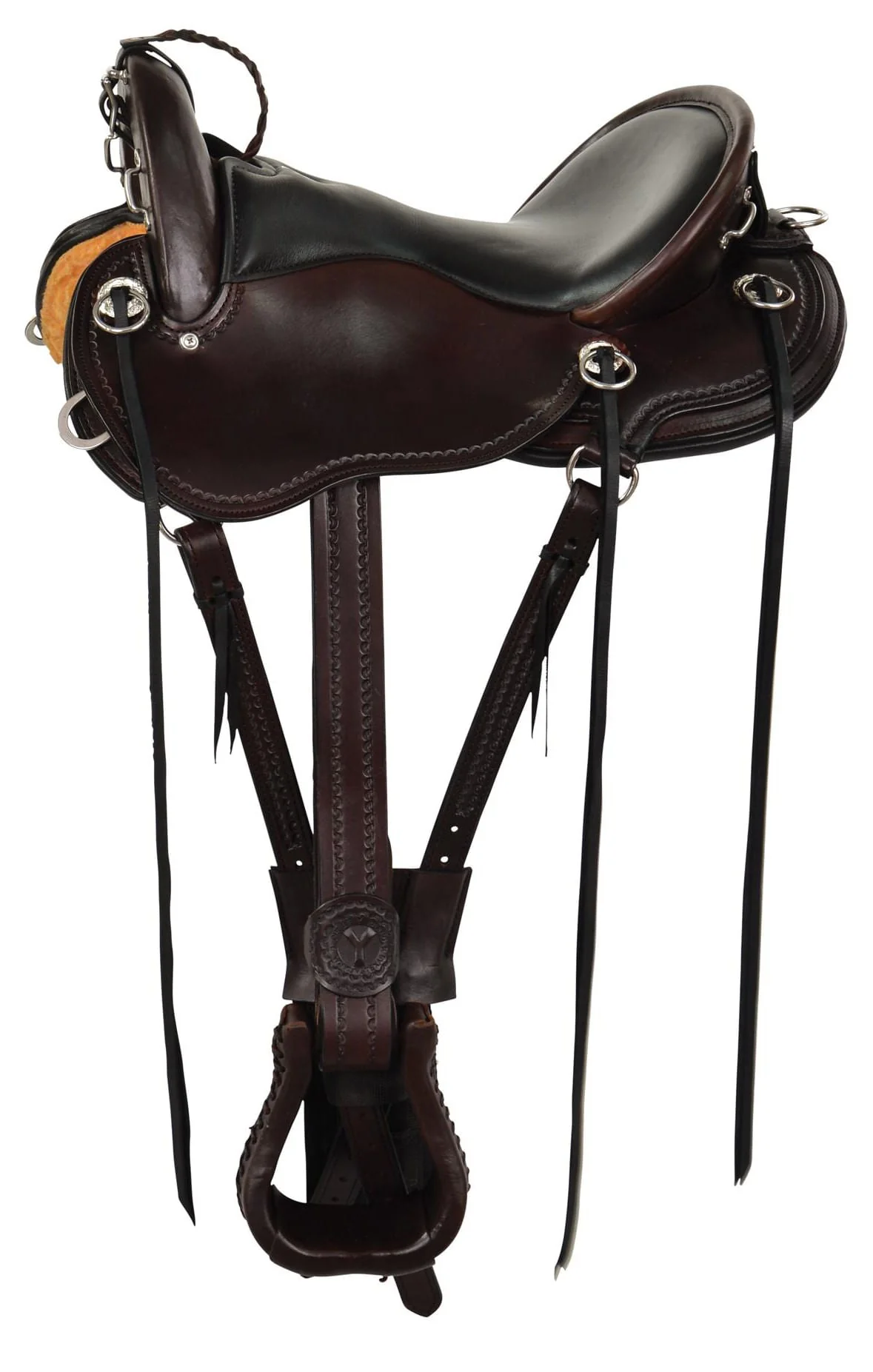 Julie Goodnight Cascade Crossover Trail Saddle, Wide, Walnut - Nail Gallerys