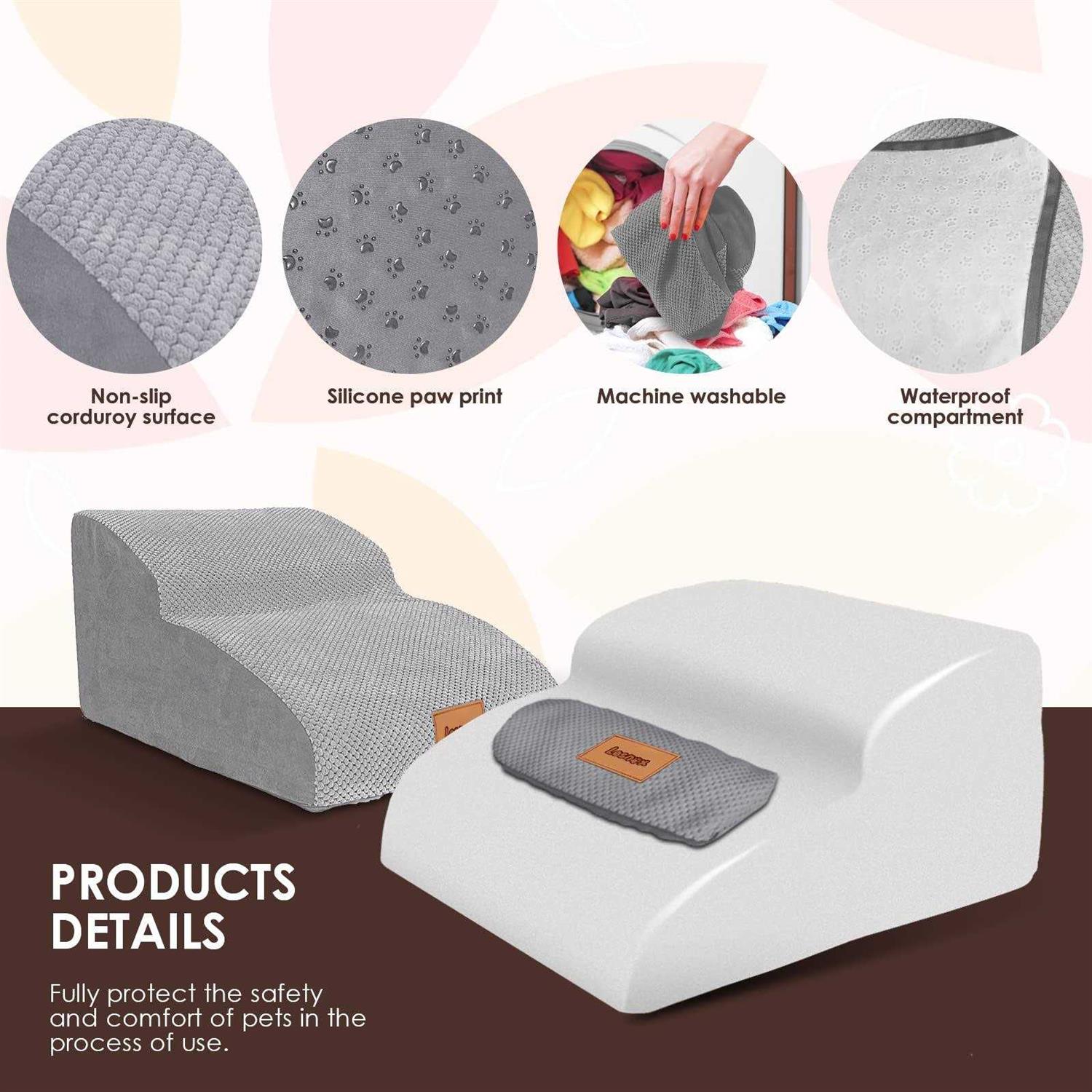 petpetssmart Extended Dog Stairs 2-Step 30D Foam Pet Stairs/Steps with Waterproof Cover - Nail Gallerys