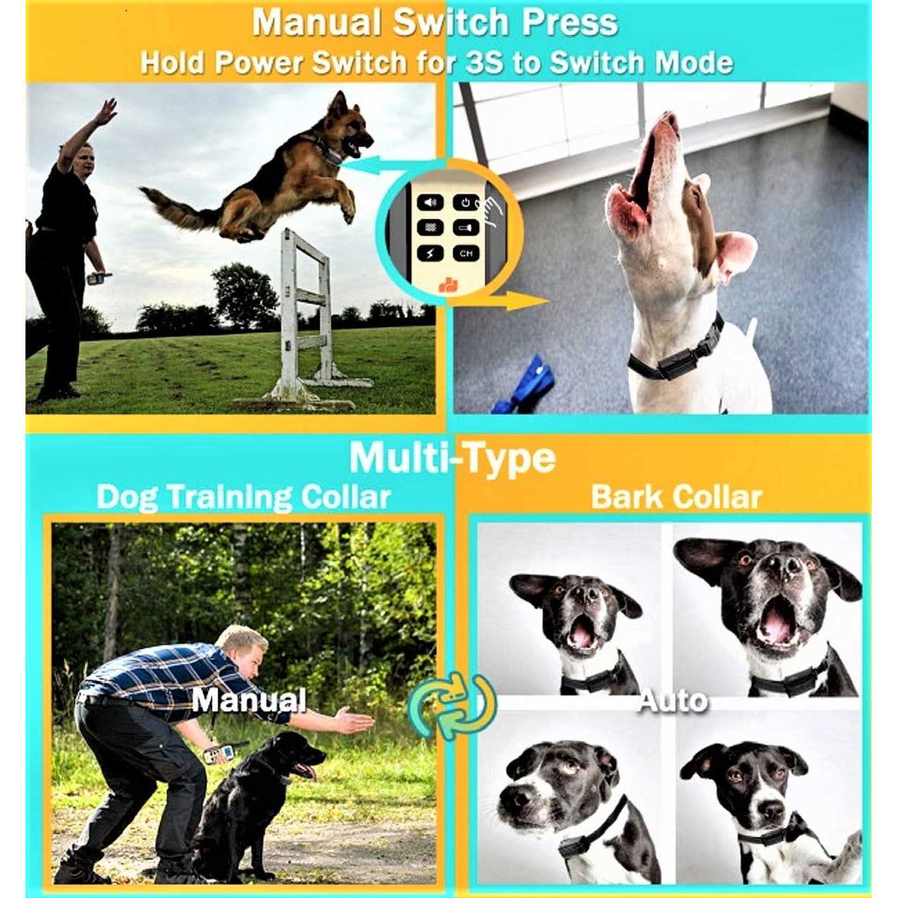 GroovyPets Three-Dog Set 1100 Yard Auto Anti Bark Humane Beep - Nail Gallerys