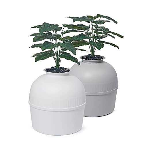 Secret Litter Box by Bundle & Bliss Hidden Litter Box Enclosure with Odor Control Carbon Filter, Faux Plant and Real Stones - Nail Gallerys