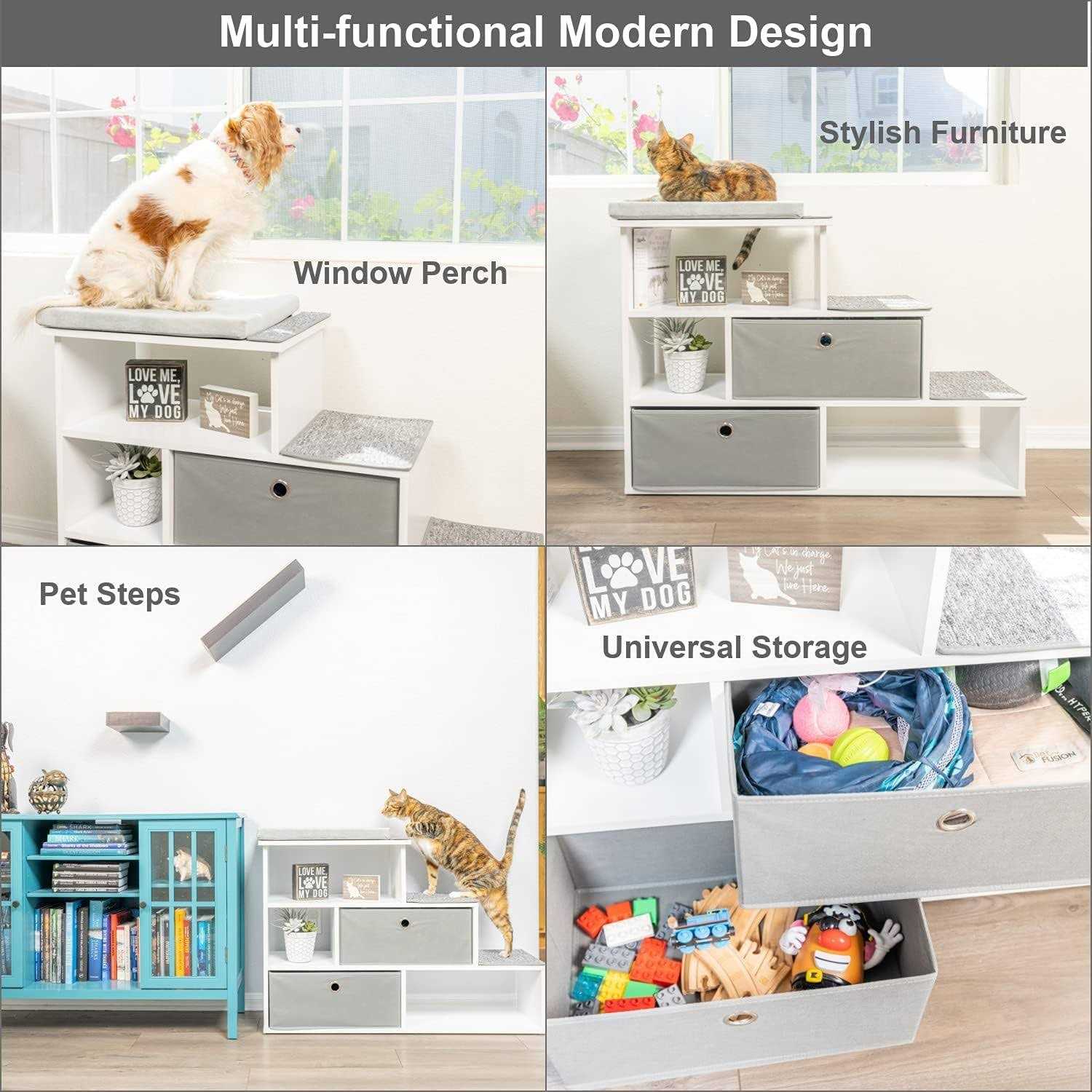 PetFusion Pet Step Window Perch Bookshelf - Nail Gallerys