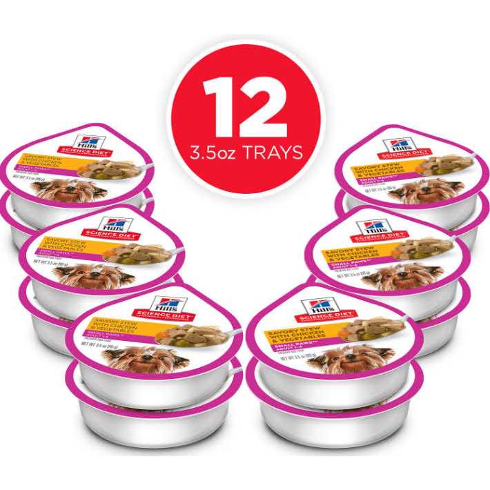 Hill’s Science Diet Adult Small Mini Savory Stew Chicken & Vegetable Wet Dog Food Trays - Nail Gallerys