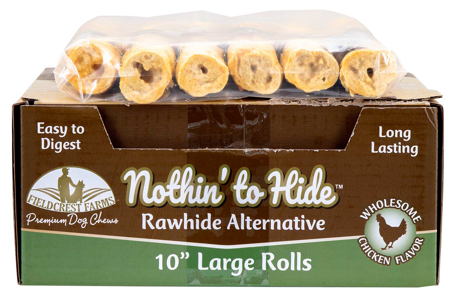 Nothin' to Hide Rawhide Alternative Dog Treats, 10