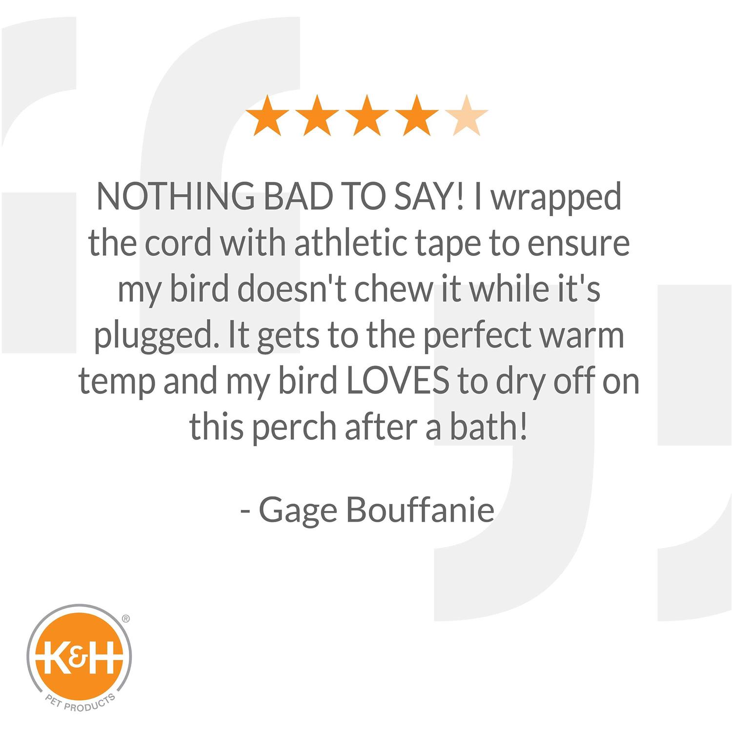 K&H Pet Products Bird Thermo-Perch - Nail Gallerys