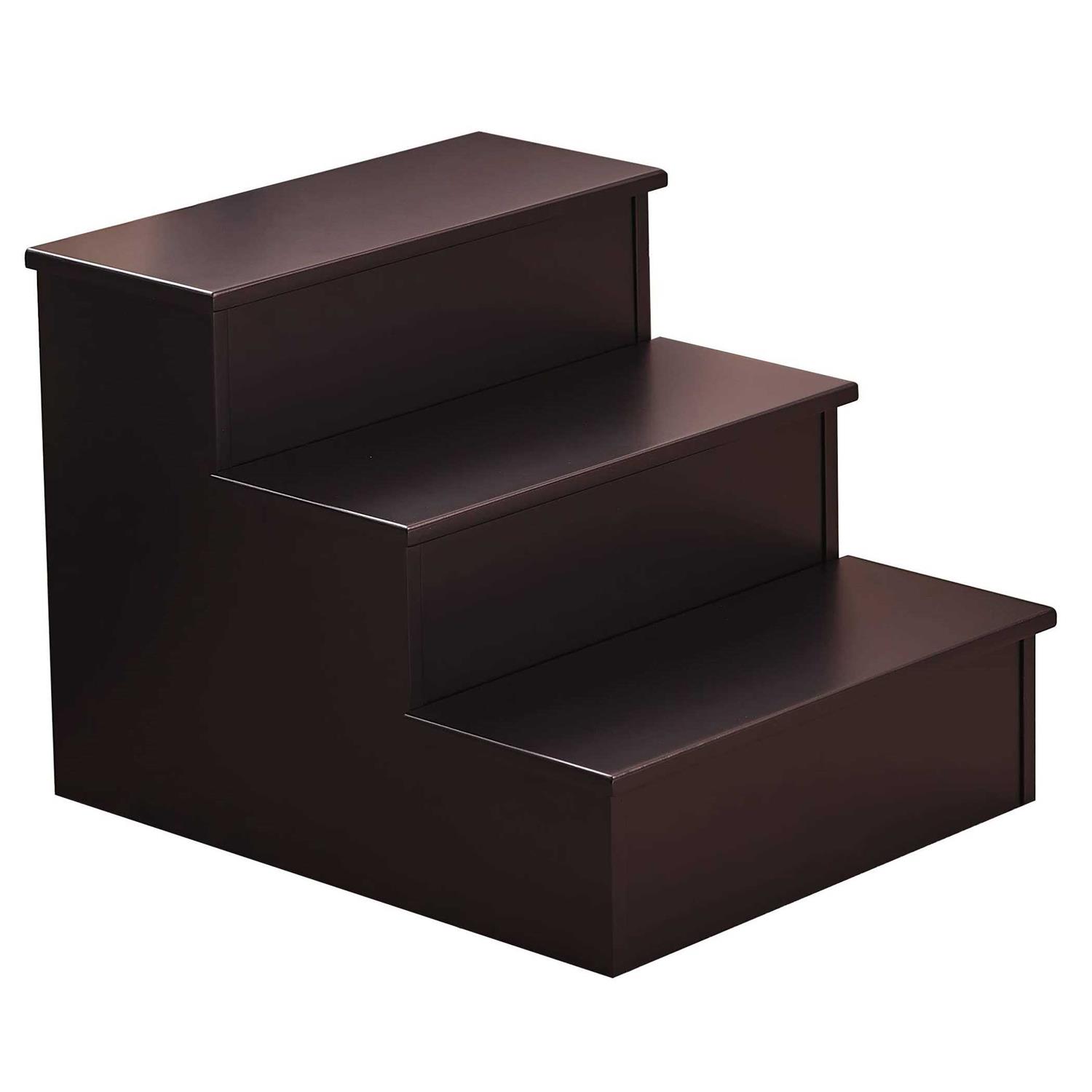 Kings Brand Furniture Darien 3 Step Wood Step Stool for Adults or Kids - Nail Gallerys