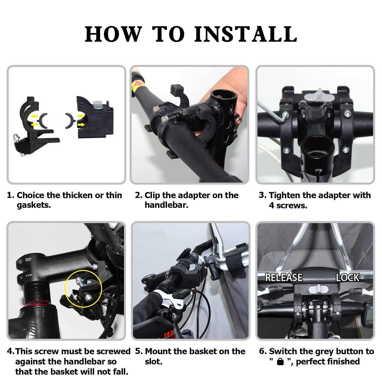 Raymace Bicycle Basket Dog Bike Handlebar Basket Front,Folding Detachable Quick Release Easy Install,Cycling Picnic Bag - Nail Gallerys