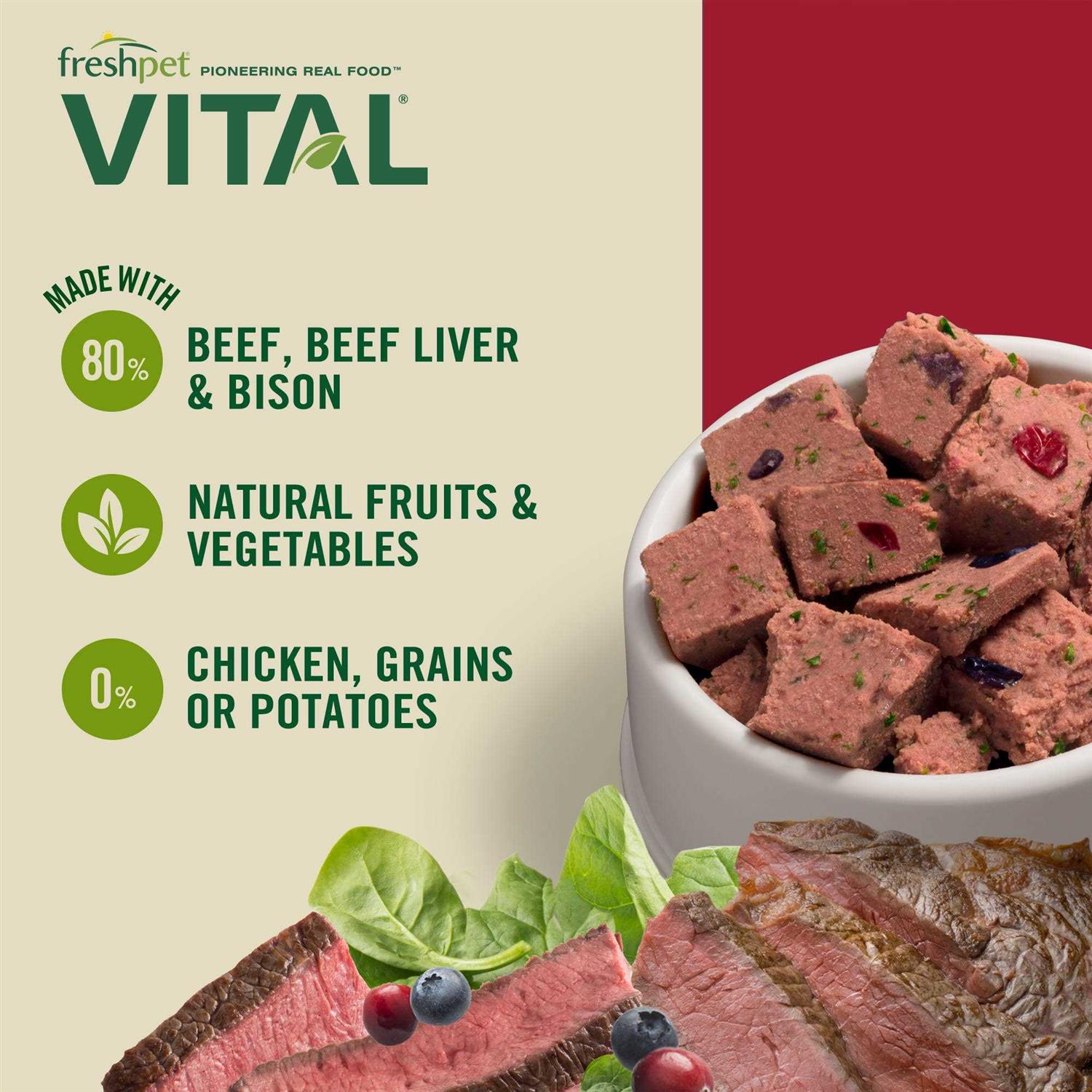 Freshpet Vital Grain-Free Beef & Bison Fresh Dog Food - Nail Gallerys
