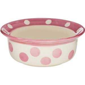 Petrageous Designs Polka Paws Oval Ceramic Dog & Cat Bowl - Nail Gallerys