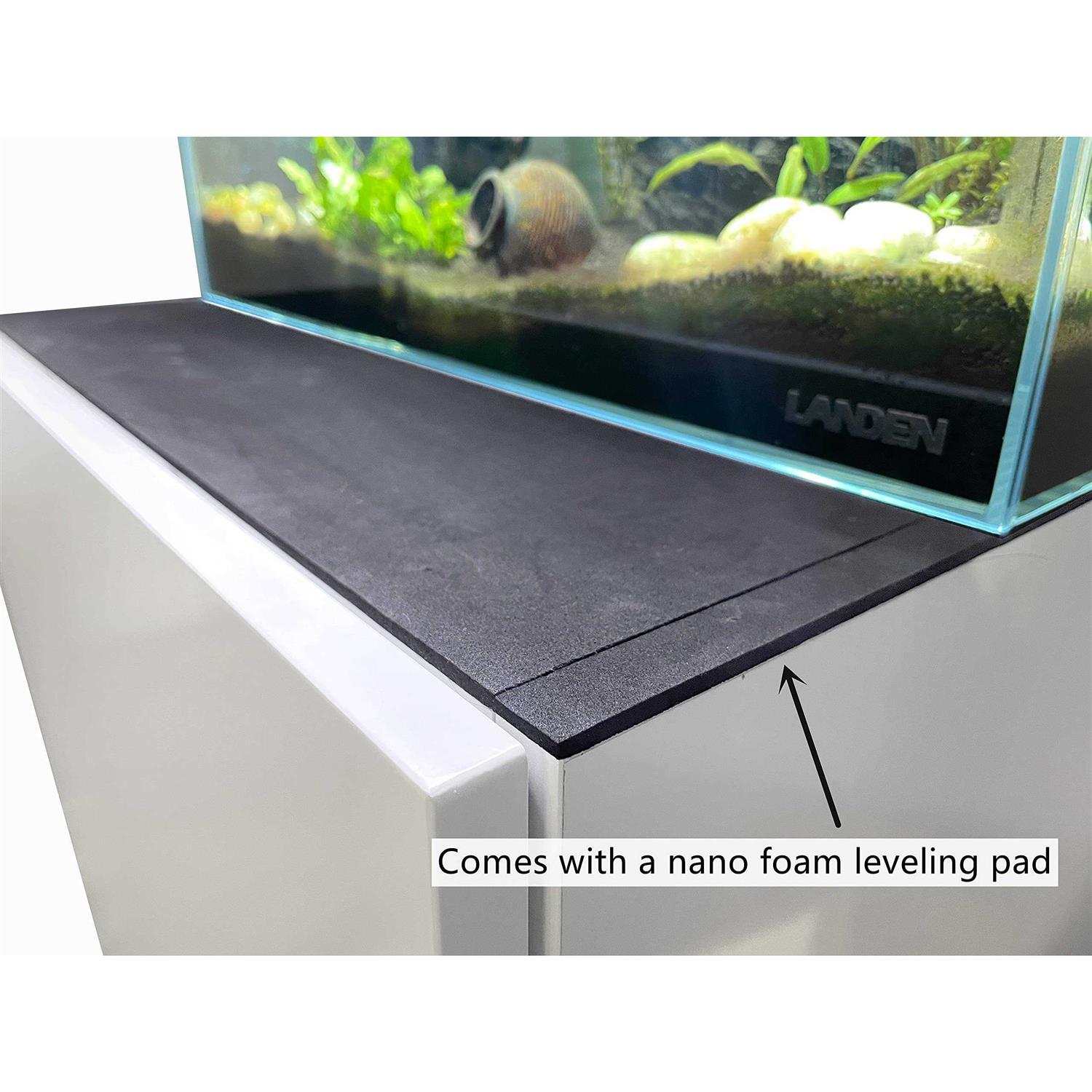 LANDEN Aquarium Stand and cabinet, for up Tank,Fish Tank, Nano Foam Leveling Mat Included, contemporary and Simple Design - Nail Gallerys