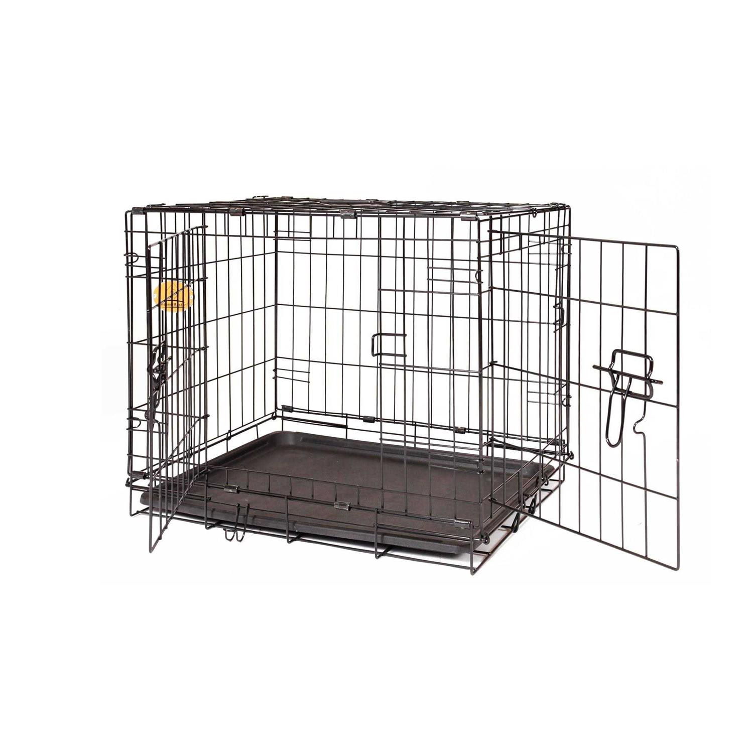KennelMaster Double Door Folding Wire Dog Crate - Nail Gallerys