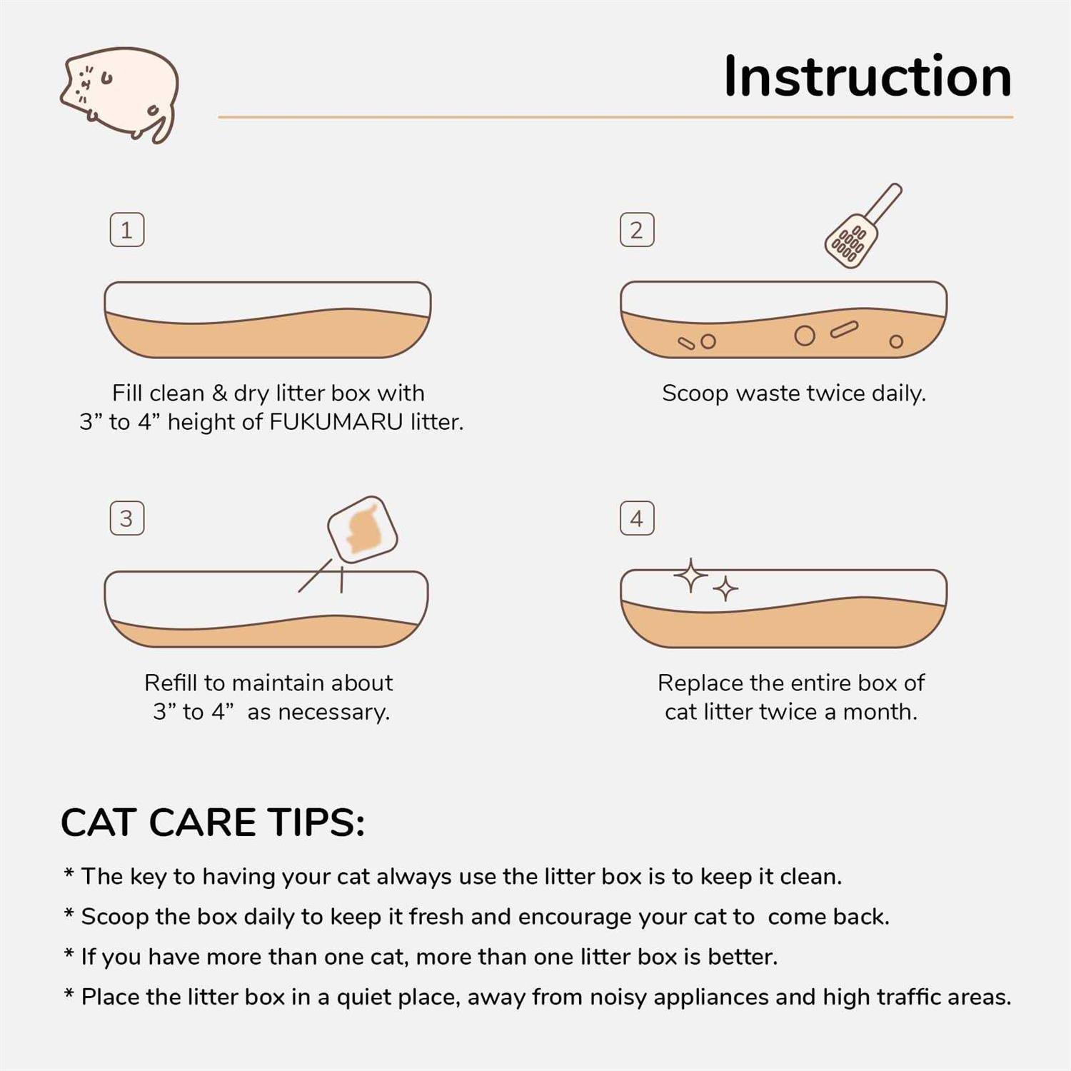 FUKUMARU Tofu Cat Litter Clumping Cat Litter, Dust Free Unscented Flushable Tofu Litter, Natural, Lightweight and Low Tracking Cat Litter - Nail Gallerys