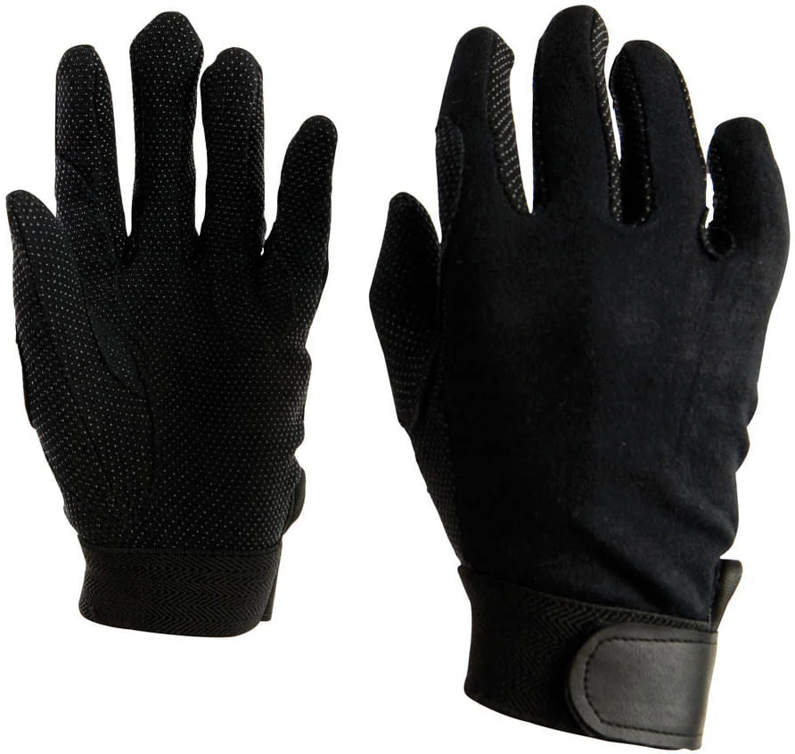 Weatherbeeta Good Hands Track Riding Gloves, Black, pair - Nail Gallerys
