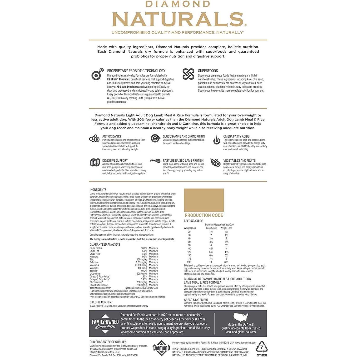 Diamond Naturals Light Lamb Meal & Rice Adult Dry Dog Food - Nail Gallerys