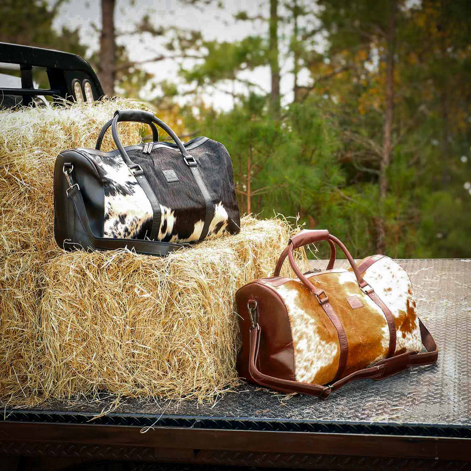 Cowhide Overnight Duffel Bag - Nail Gallerys