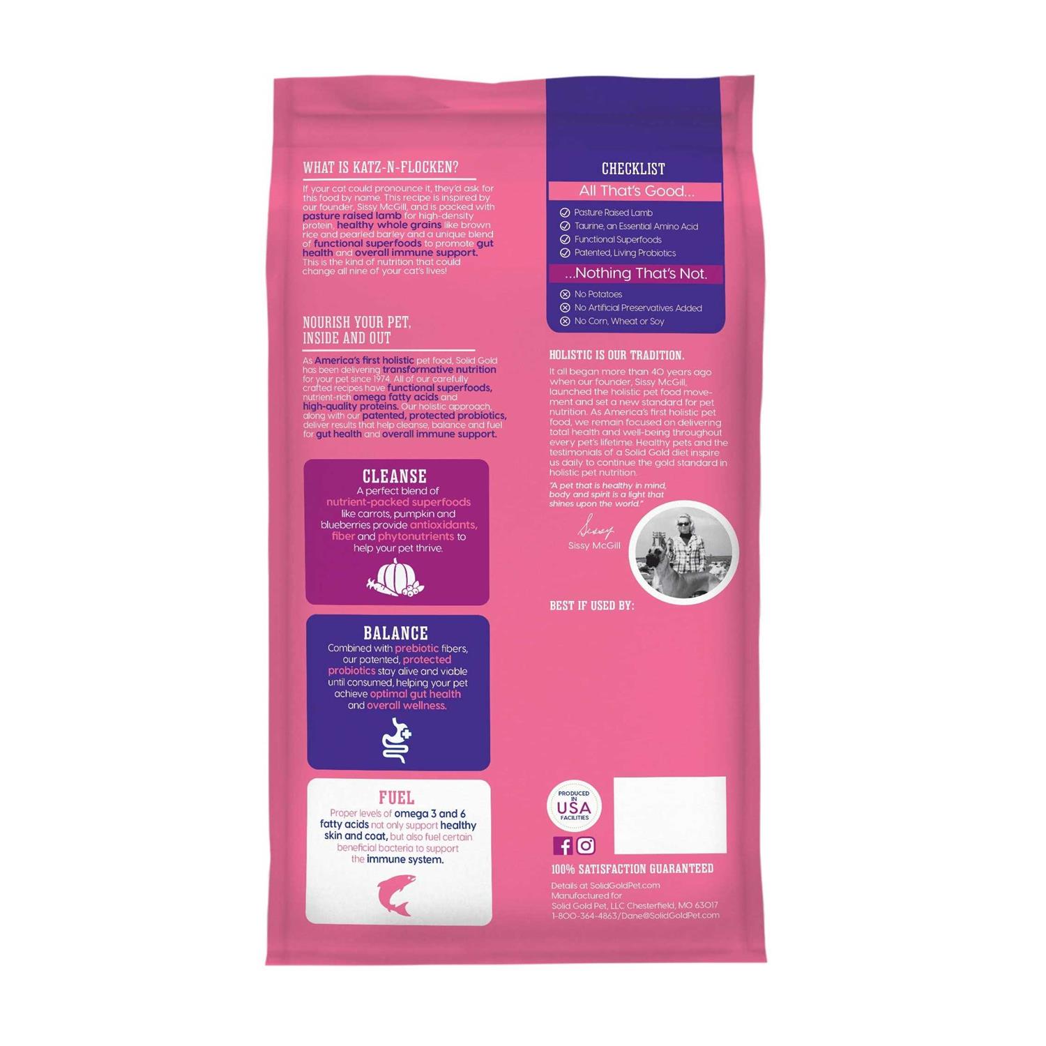 Solid Gold Katz-N-Flocken Lamb & Brown Rice Dry Cat Food - Nail Gallerys