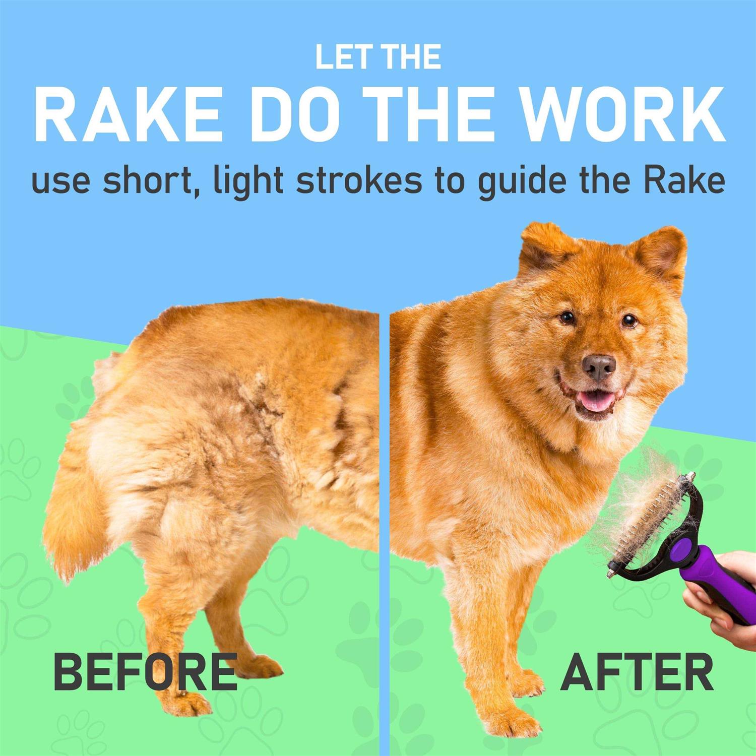 Maxpower Planet Pet Grooming Brush Double Sided Shedding Dematting Undercoat Rake for Dogs - Nail Gallerys