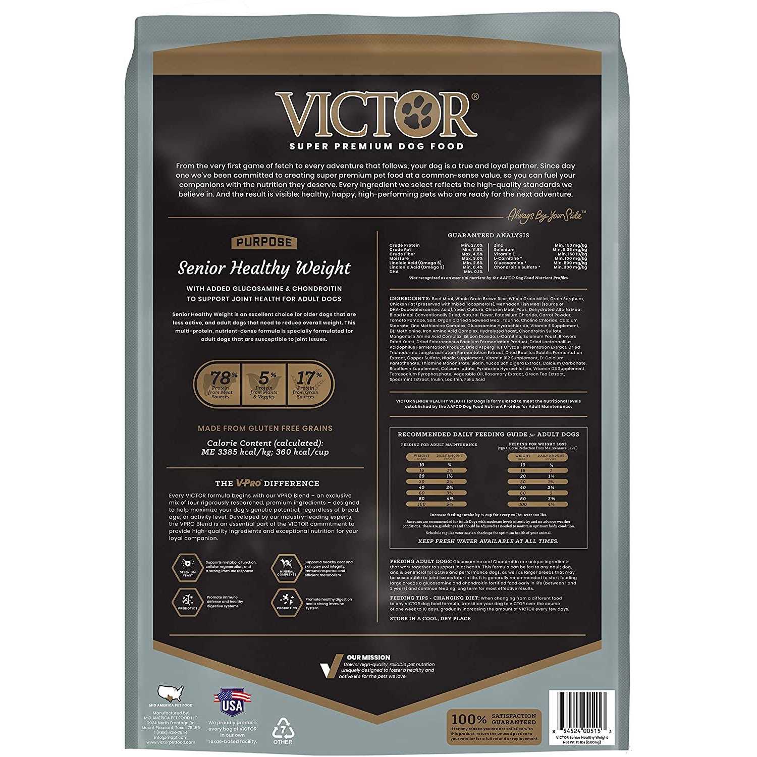Victor Senior Healthy Weight Dry Dog Food - Nail Gallerys