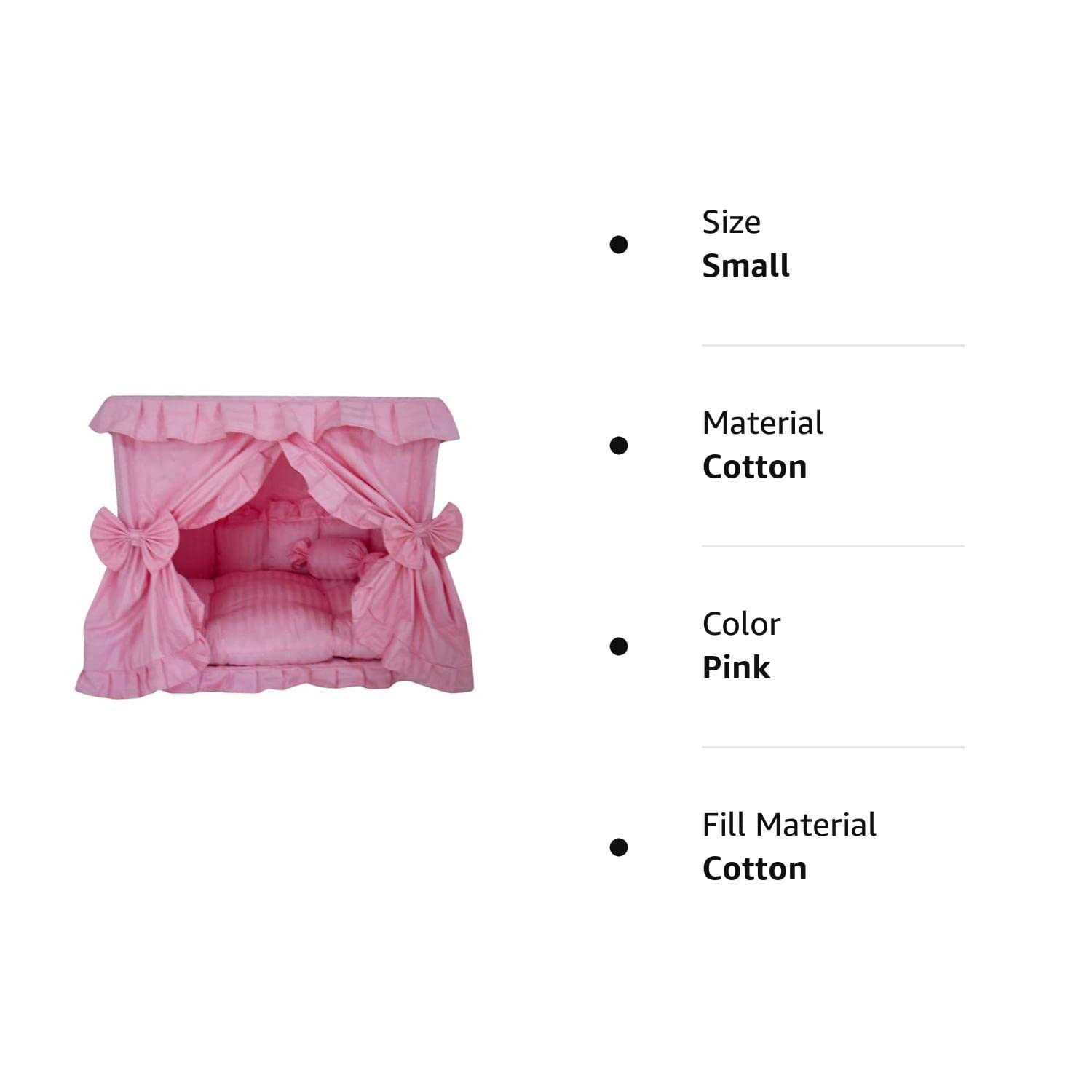 Princess Pink Pet Dog Handmade Bed House+1 candy Pillow - Nail Gallerys