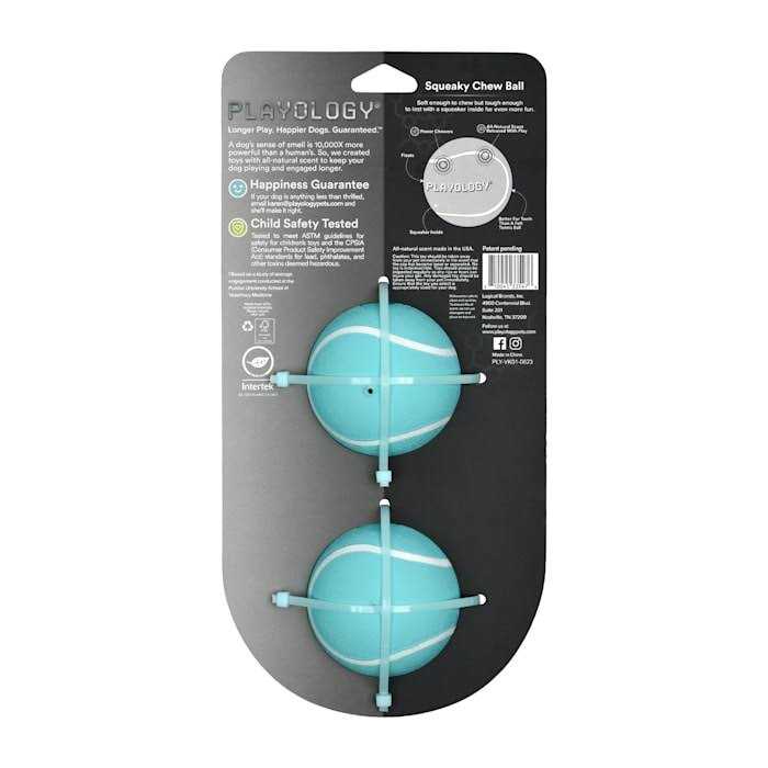 Playology Squeaky Chew Ball Dog Toy - Nail Gallerys