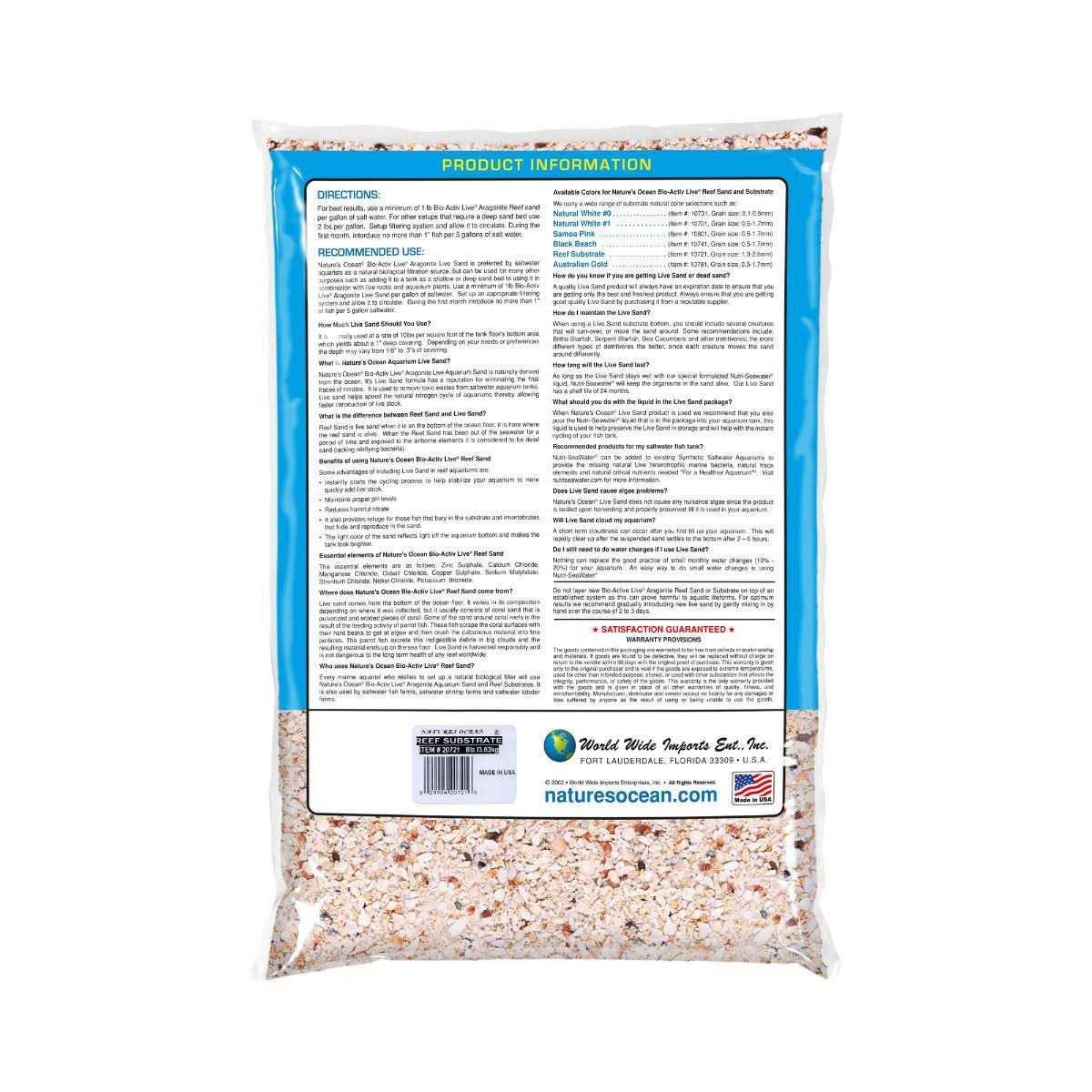 Nature&s Ocean Bio-Activ Live Aragonite Saltwater Aquarium Sand - Nail Gallerys