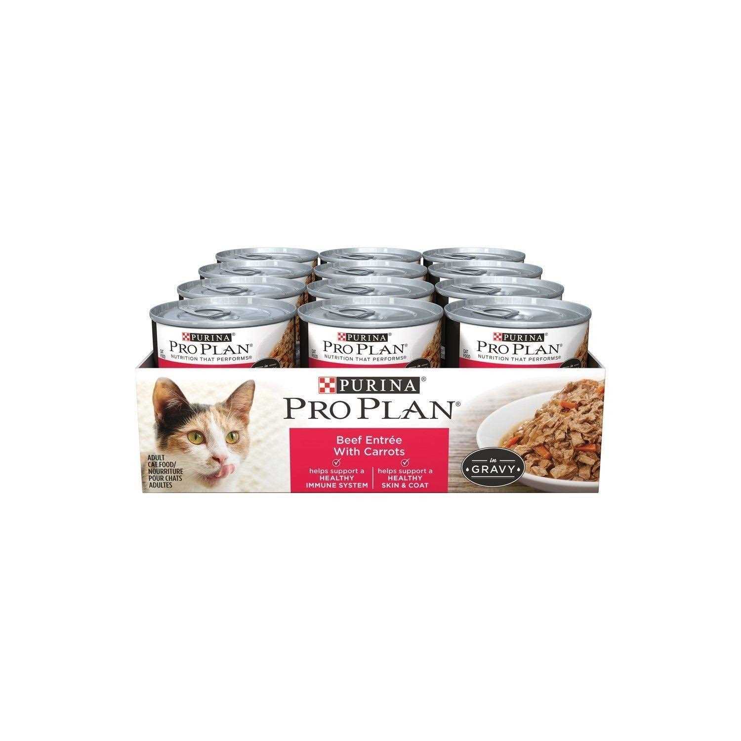 Purina Pro Plan Beef & Carrots Entree in Gravy Canned Cat Food - Nail Gallerys