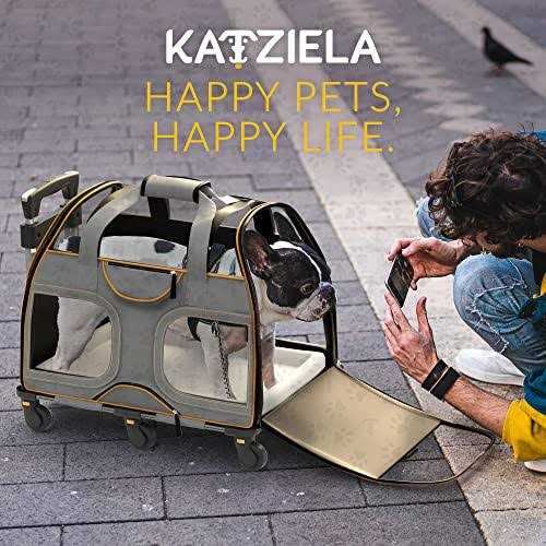 Katziela Luxury Rider Pro Pet Carrier with Removable Wheels and Double Telescopic Handle - Nail Gallerys