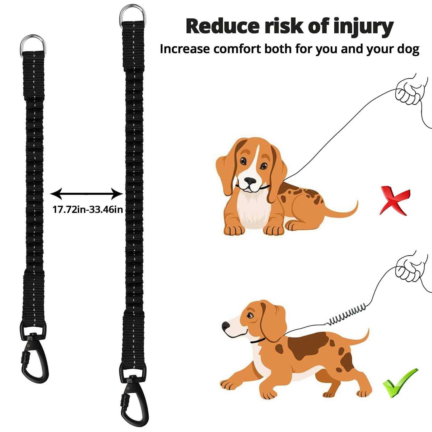 jenico Dog Leash 34561015203050100150FT Heavy Duty Leash with Swivel Lockable Hook and ,Reflective Threads Bungee Dog Leash comfortab - Nail Gallerys