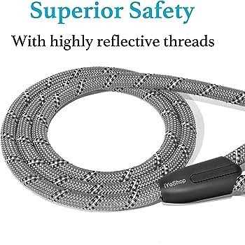 Iyoshop 6 FT Durable Slip Lead Dog Leash with Zipper Pouch, Padded Handle and Highly Reflective Threads - Nail Gallerys