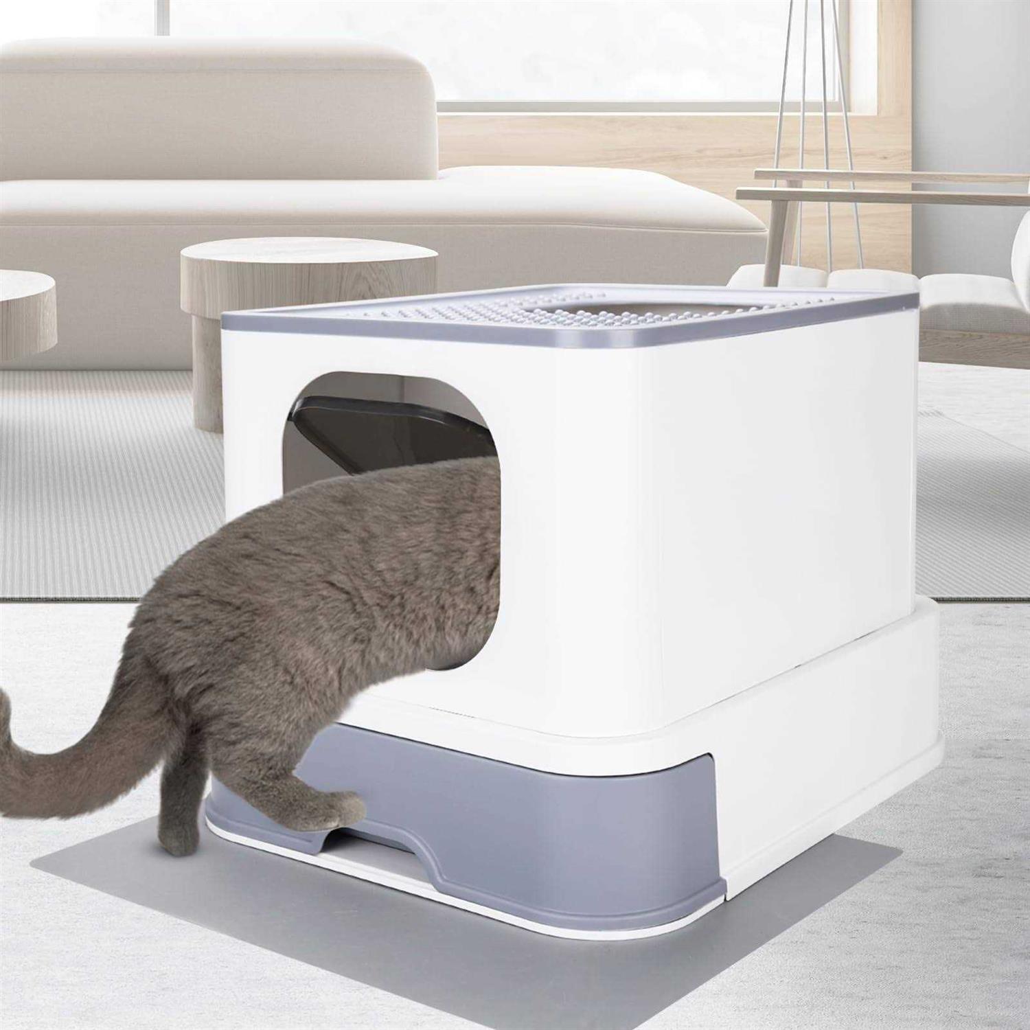 RIZZARI Millions Sold Wordwide Cat Litter Box Large Top Entry Anti-Splashing Litter Box with Lid - Nail Gallerys
