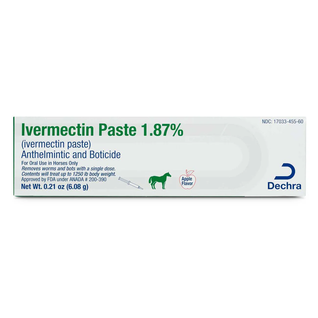 Dechra Ivermectin Paste 1.87% Anthelmintic and Boticide for Horses - Nail Gallerys