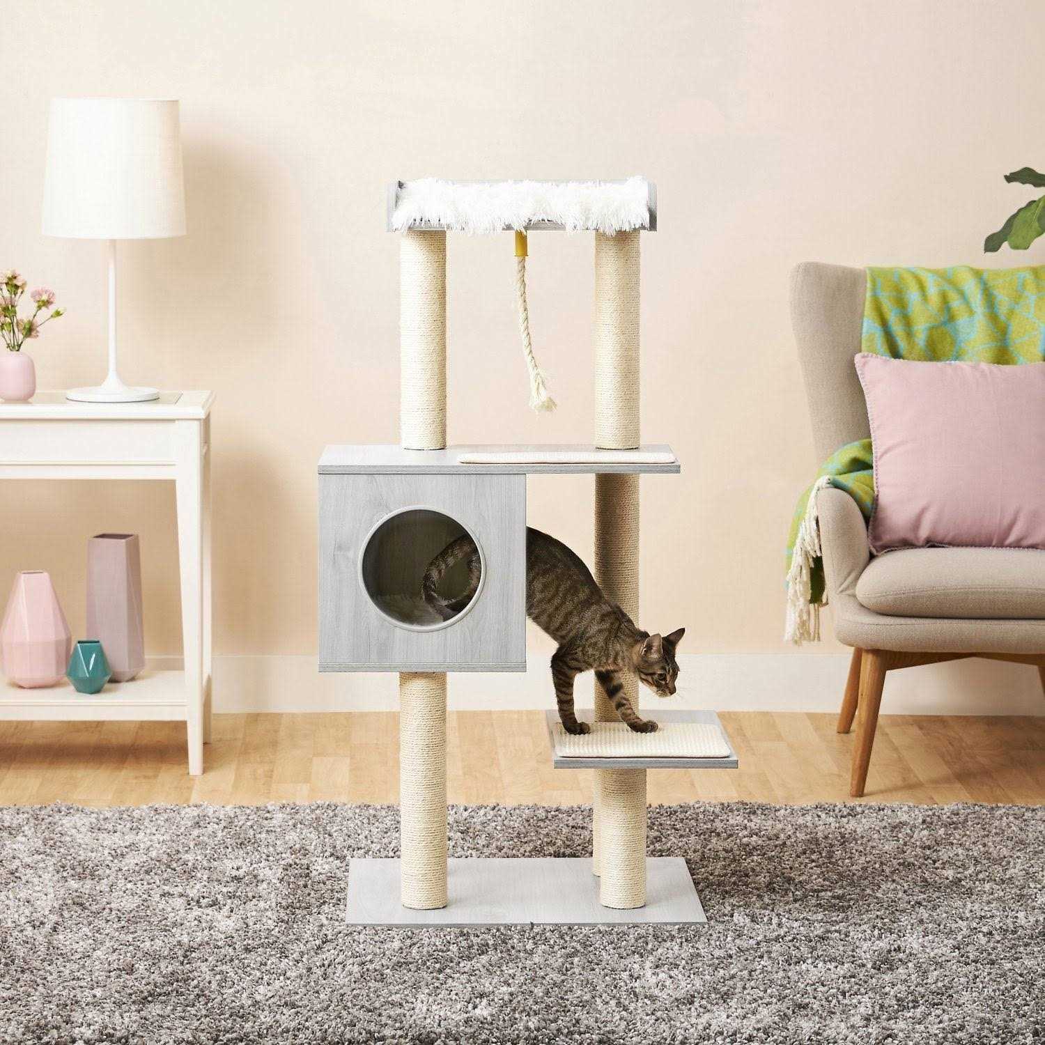 Frisco 47.5-In Modern Cat Tree Condo - Nail Gallerys