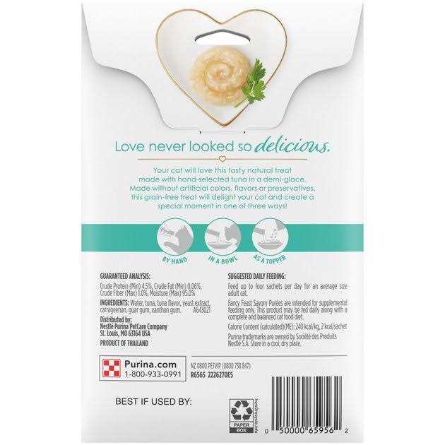 Fancy Feast Squeezable Cat Treats Tube Savory Puree Naturals With Natural Tuna in a Demi-Glace - Nail Gallerys